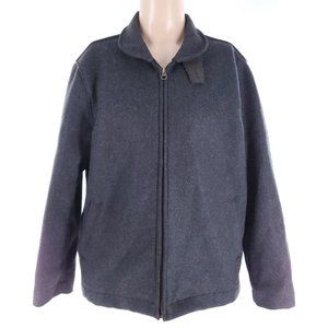 Billy Reid Men Pea Coat Full Zip Wool Blend Black Size XL - made in USA